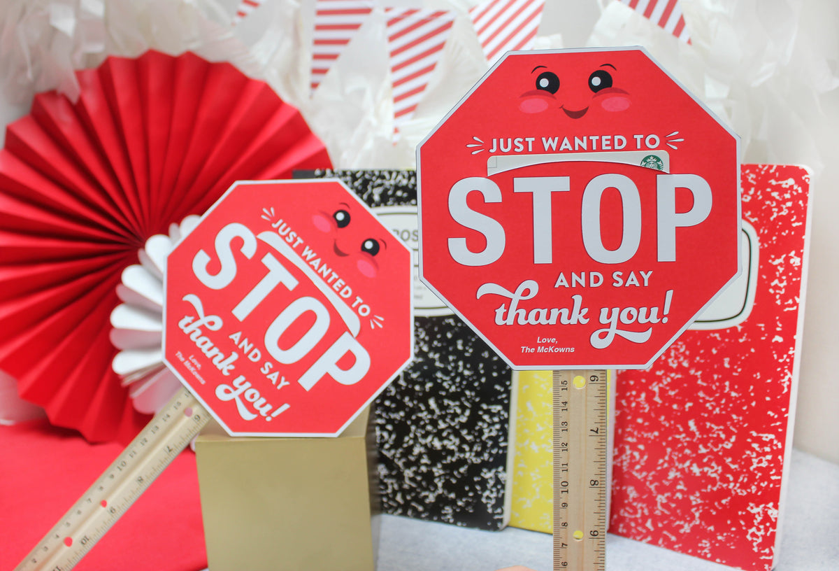 Stop Sign Crossing Guard Gift Card Holder