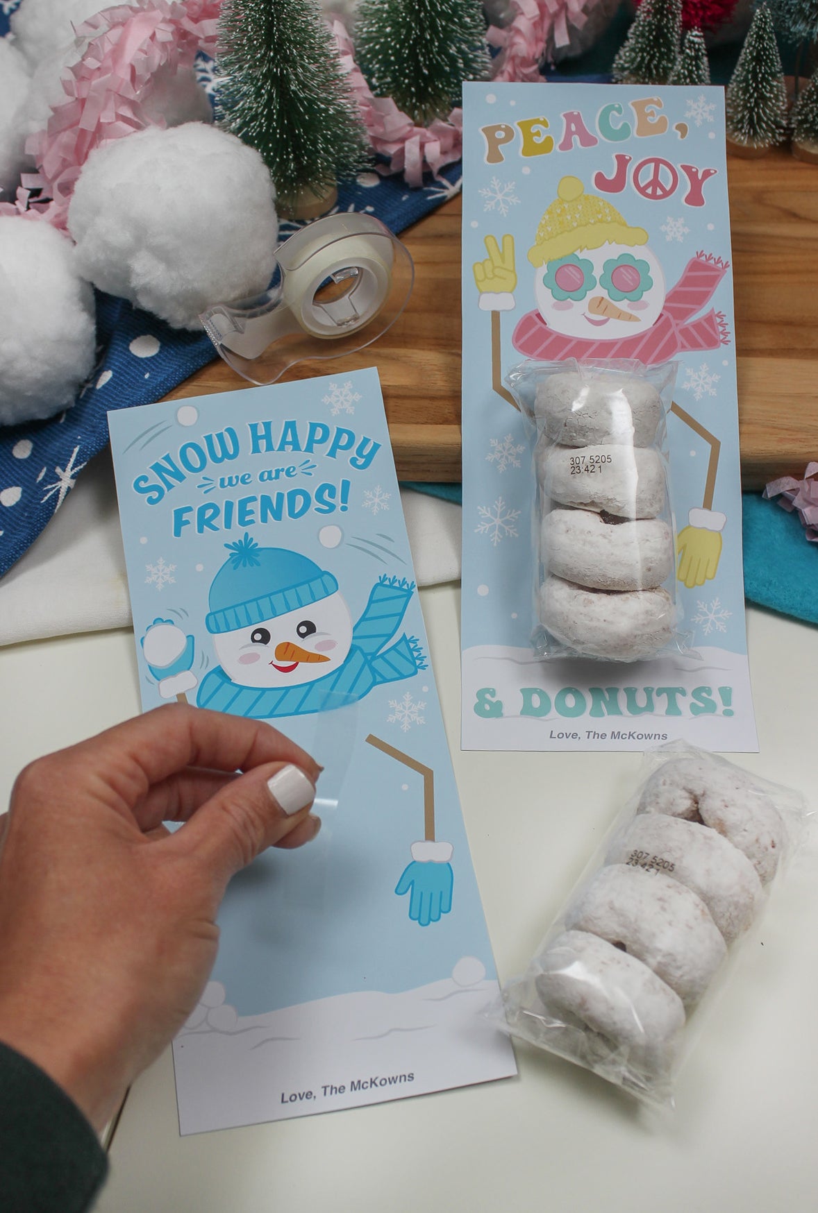 Donut Snowman Christmas Treats