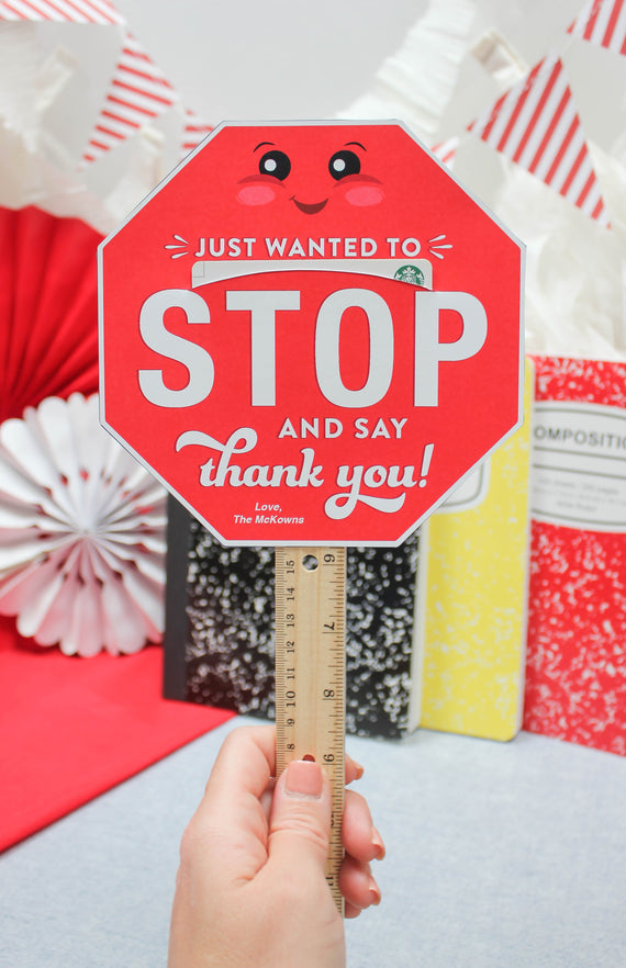 Stop Sign Crossing Guard Gift Card Holder