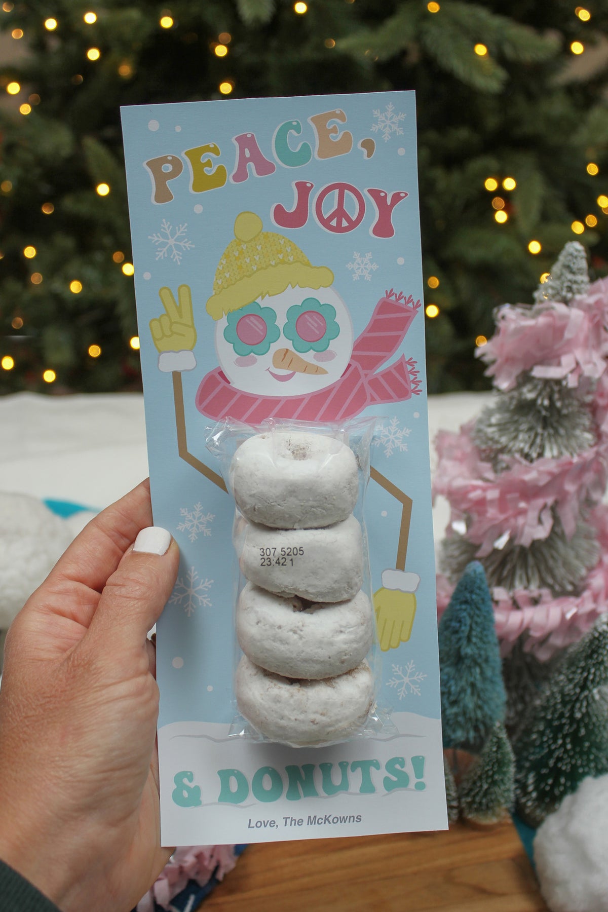 Donut Snowman Christmas Treats