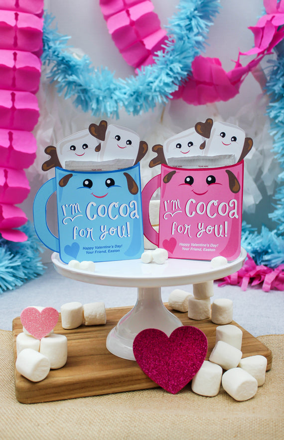 “Cocoa for You” Hot Cocoa Kids Valentine