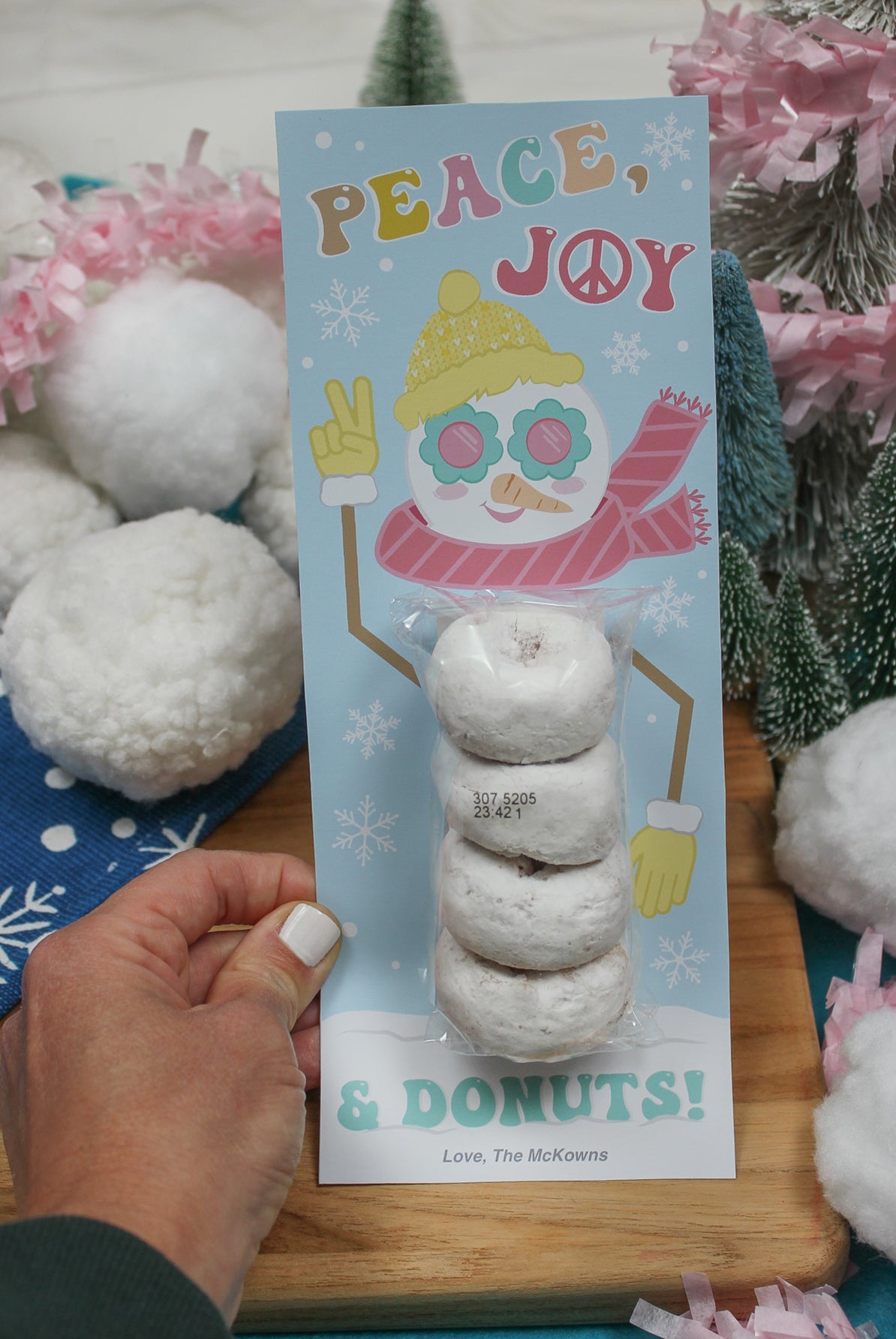 Donut Snowman Christmas Treats