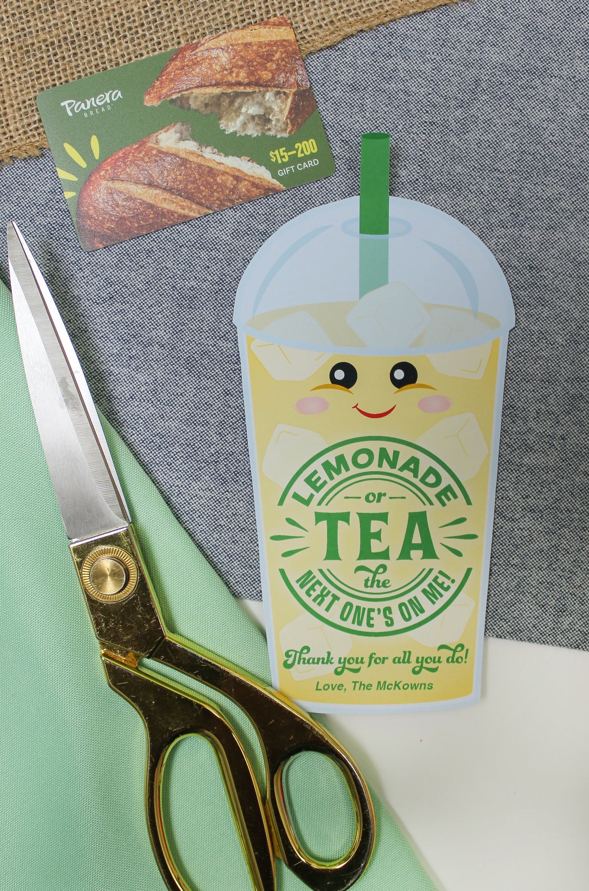 Lemonade Thank You Gift Card Holder