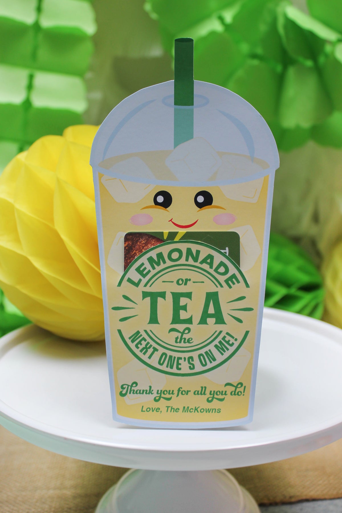 Lemonade Thank You Gift Card Holder