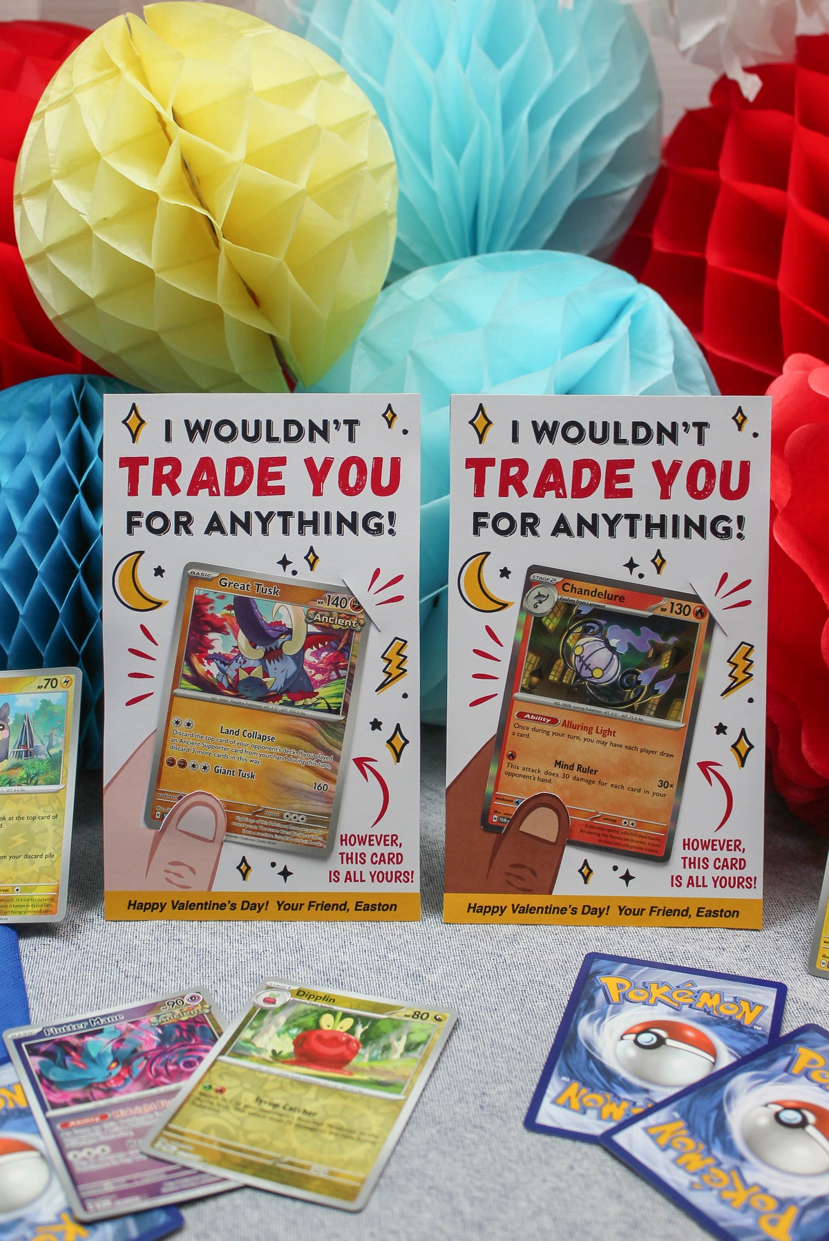 Game Trading Card Kids Valentine