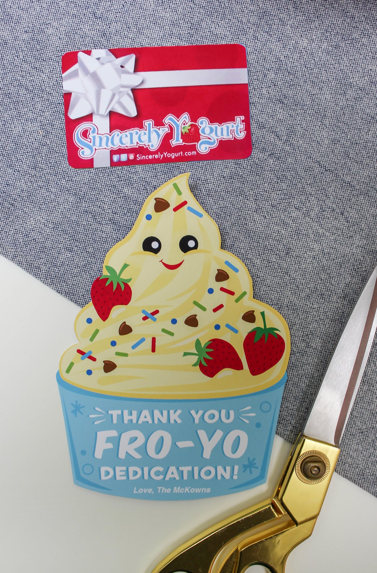 Fro-Yo Thank You Gift Card Holders