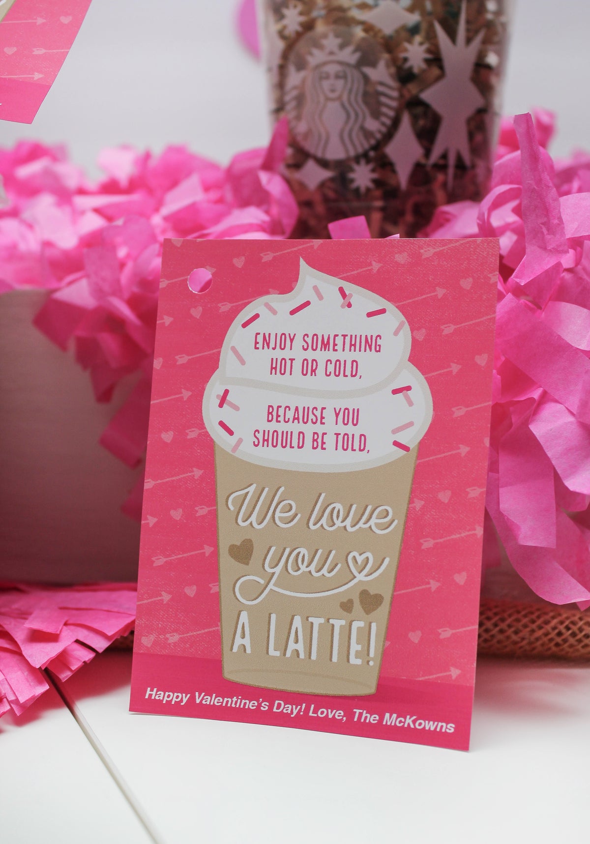 Latte Valentine Gift Tag