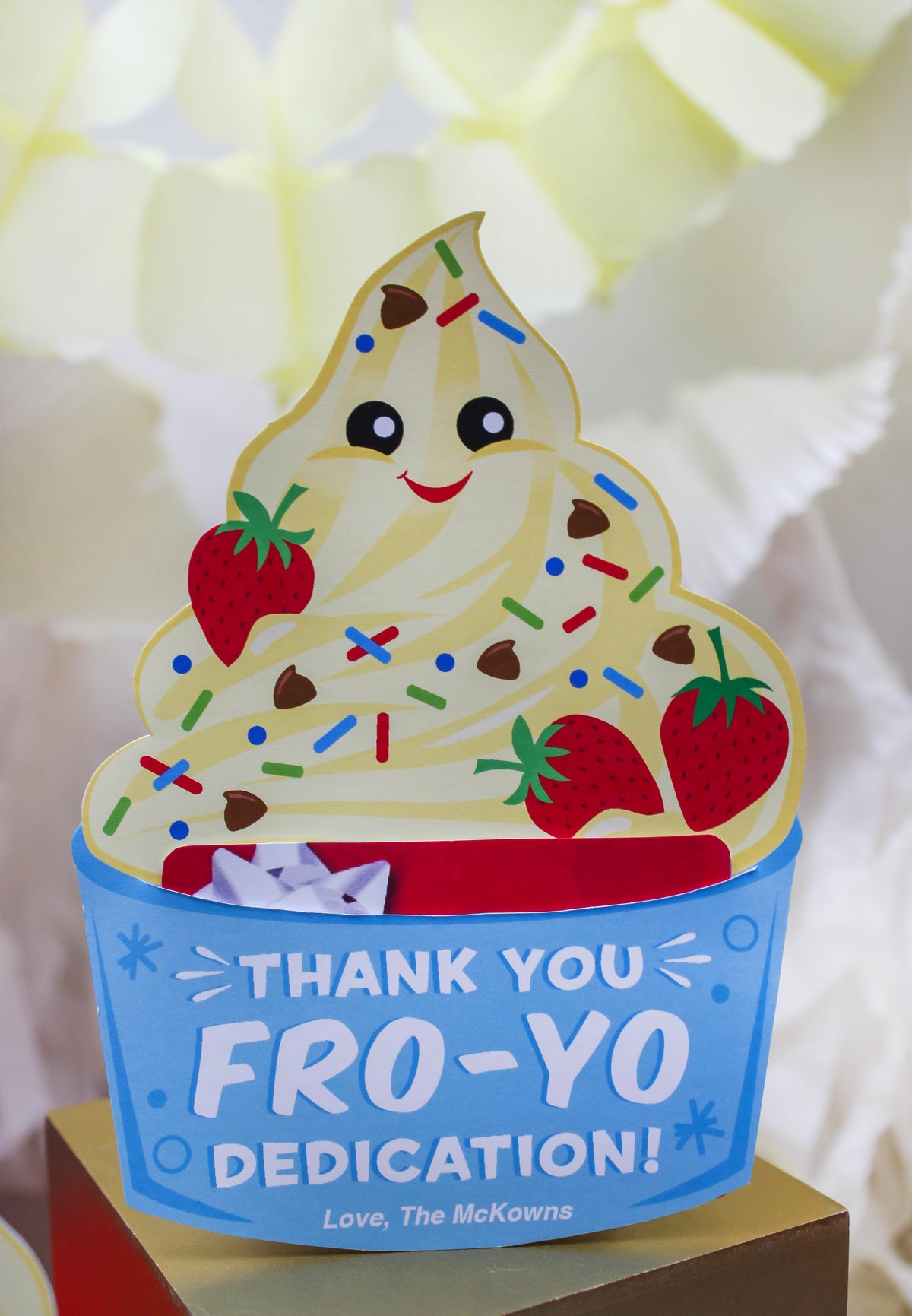 Fro-Yo Thank You Gift Card Holders