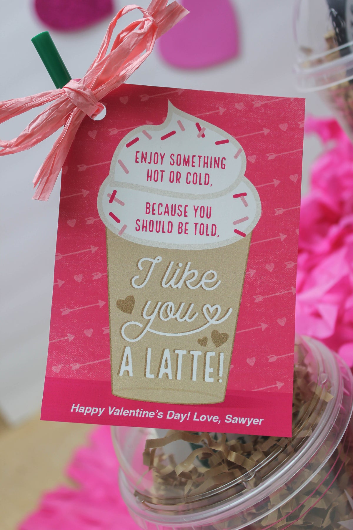 Latte Valentine Gift Tag