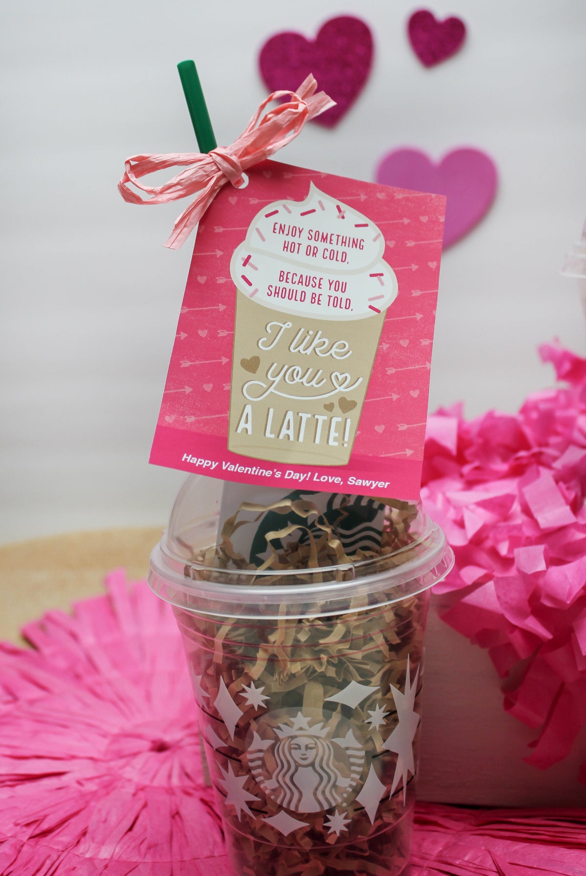 Latte Valentine Gift Tag