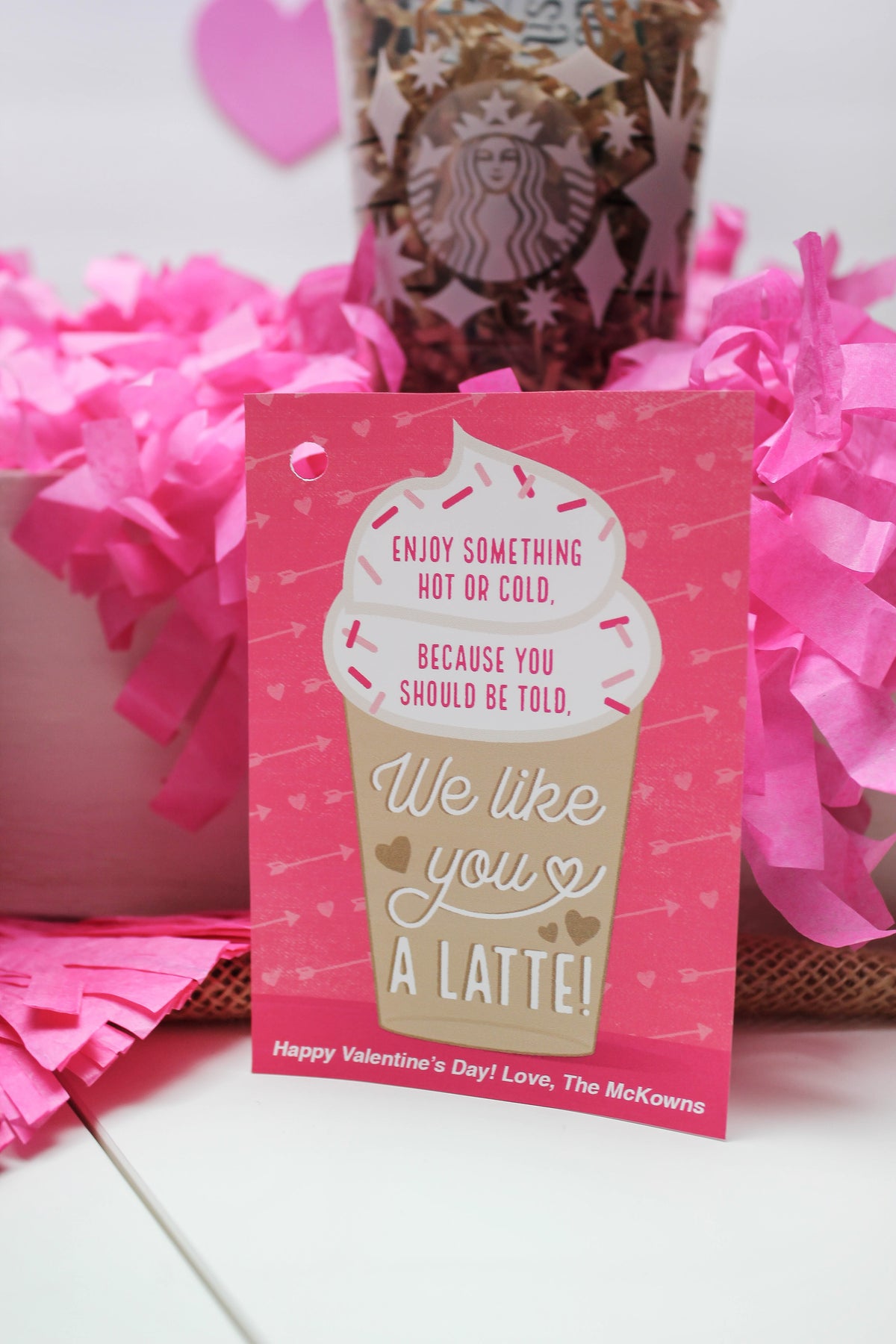 Latte Valentine Gift Tag