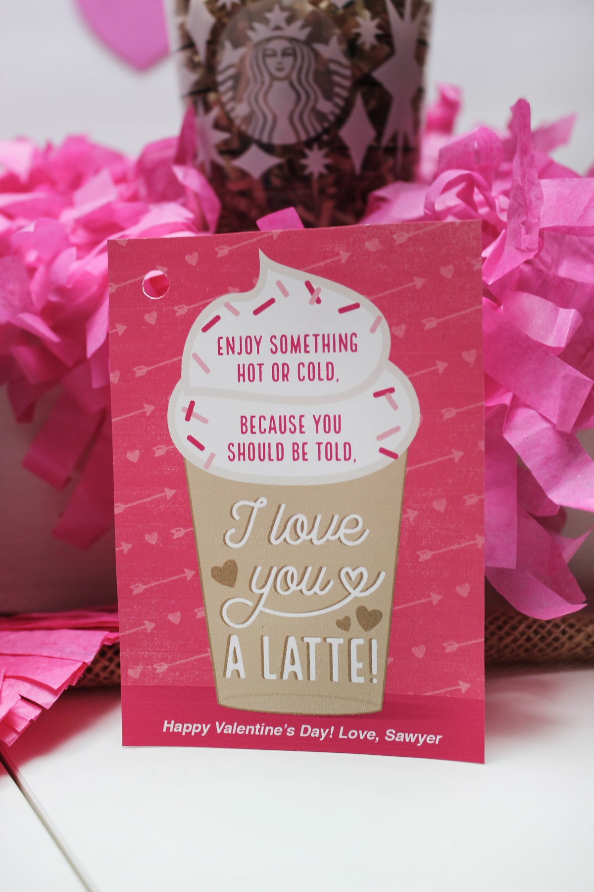 Latte Valentine Gift Tag