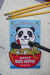 Panda Ramen Noodle Pencil Kids Valentine