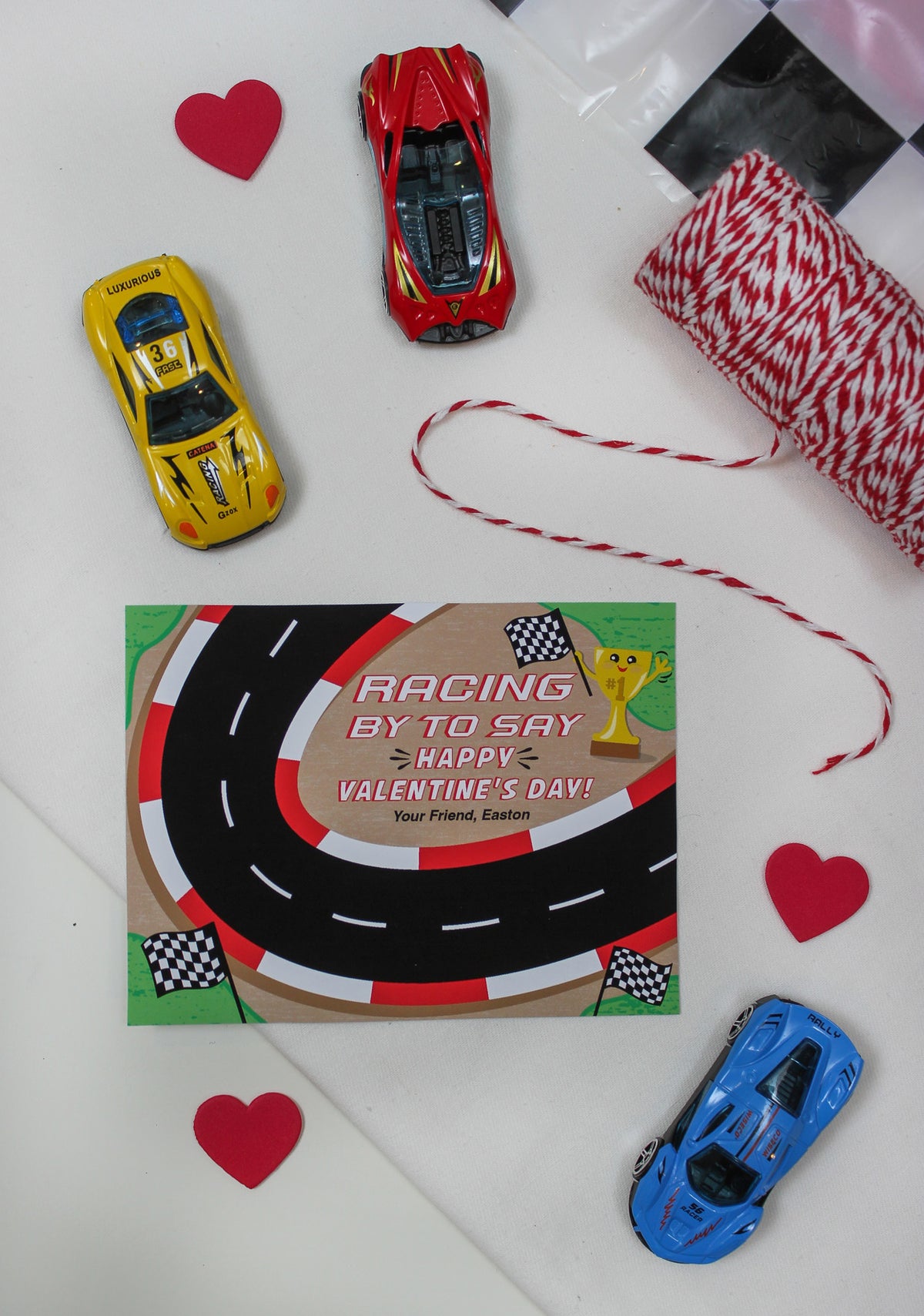 Race Track Kids Valentine