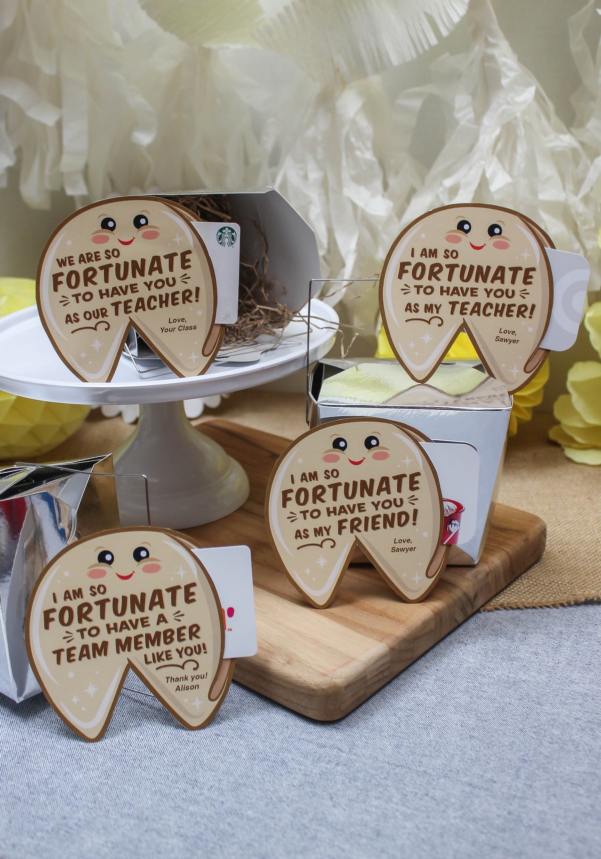 Fortune Cookie Gift Card Holders