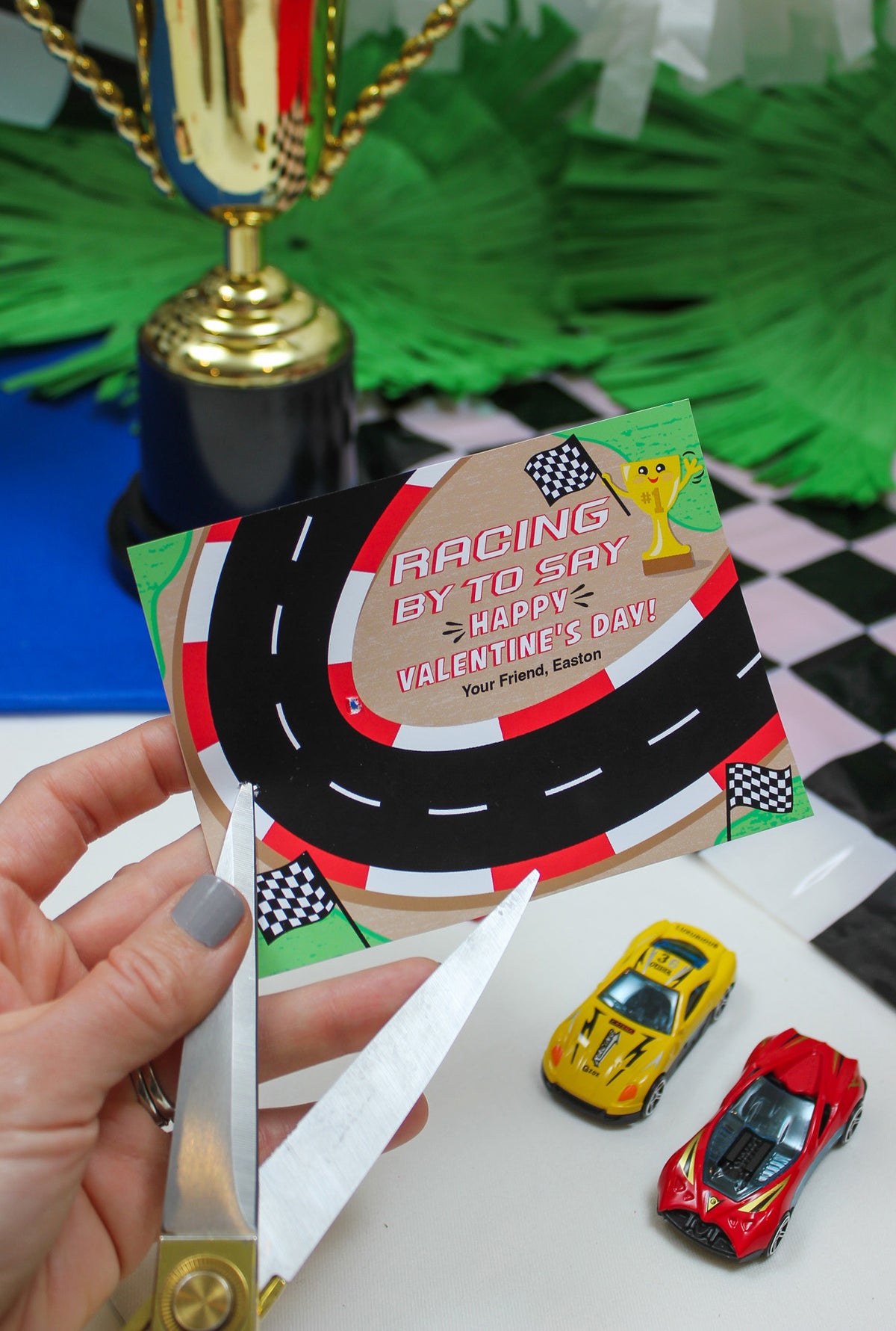 Race Track Kids Valentine