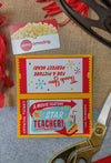 Movie Ticket Teacher Gift