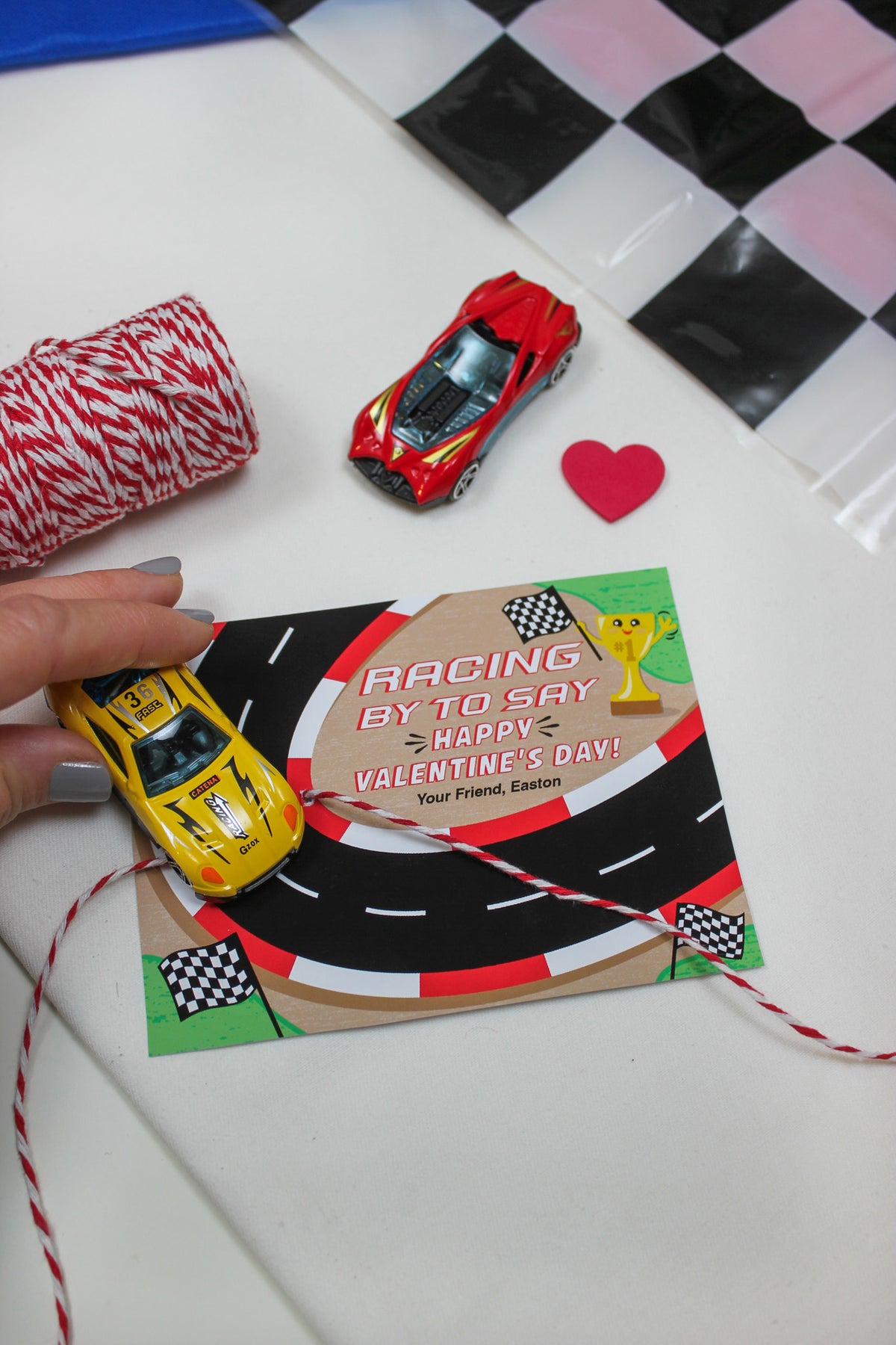 Race Track Kids Valentine