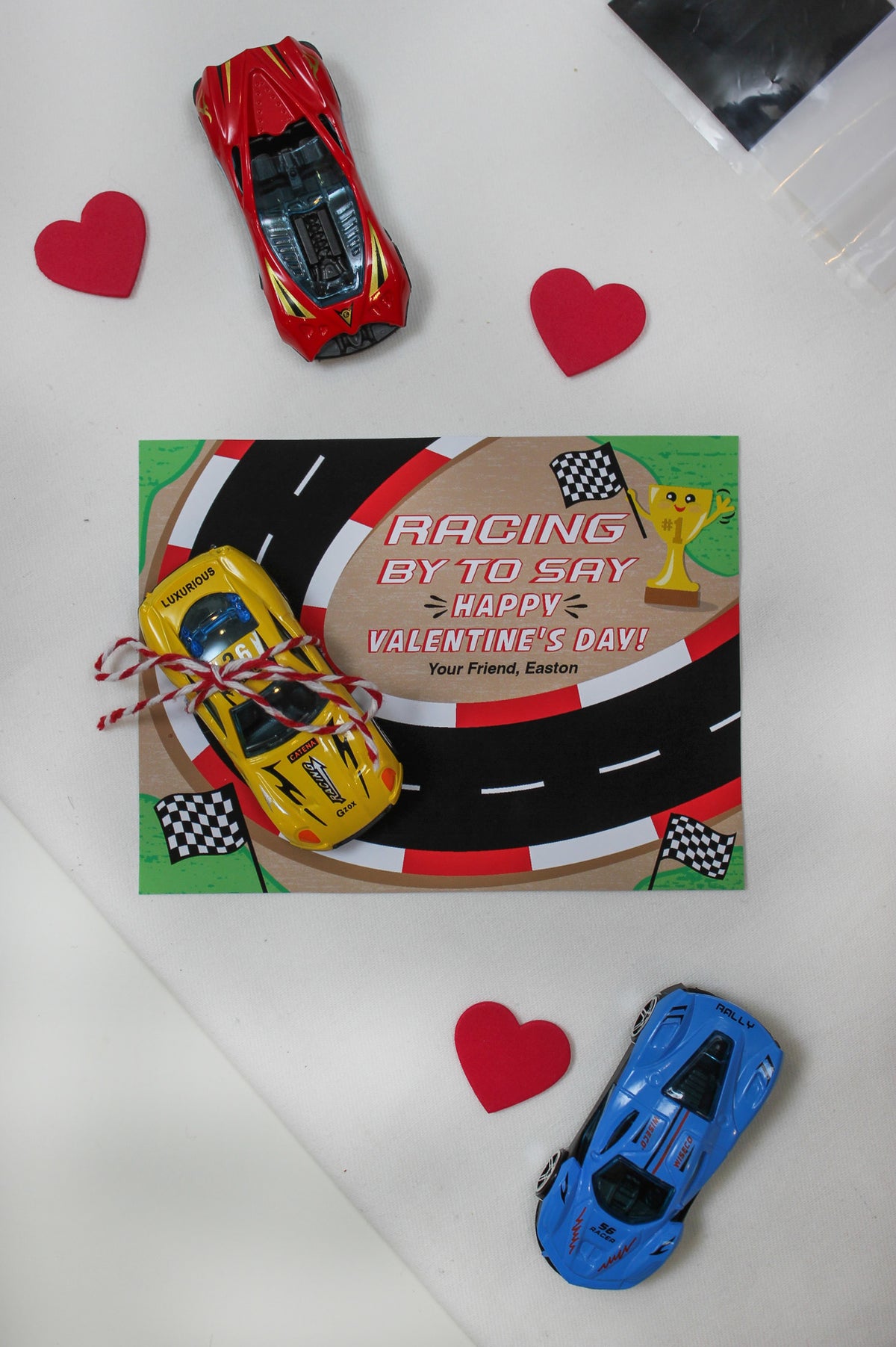 Race Track Kids Valentine