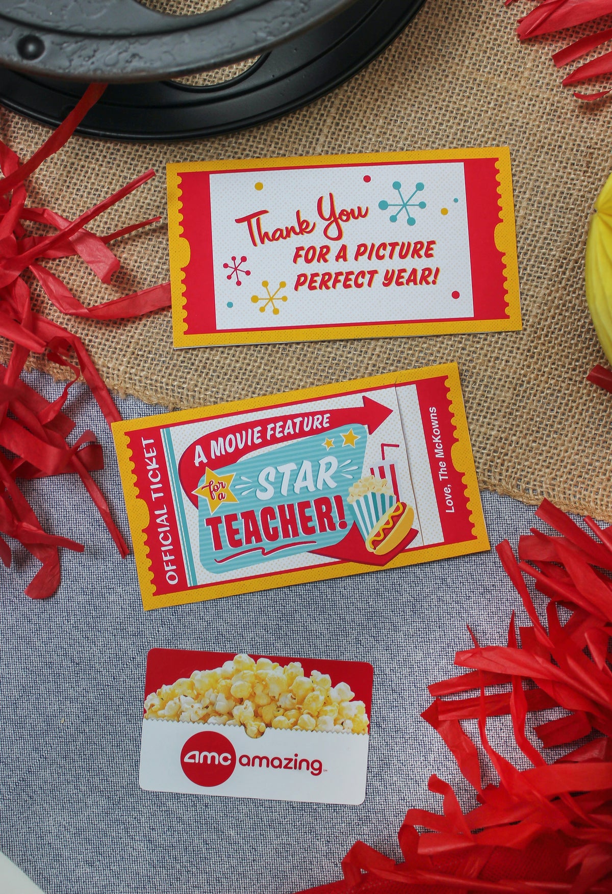 Movie Ticket Teacher Gift