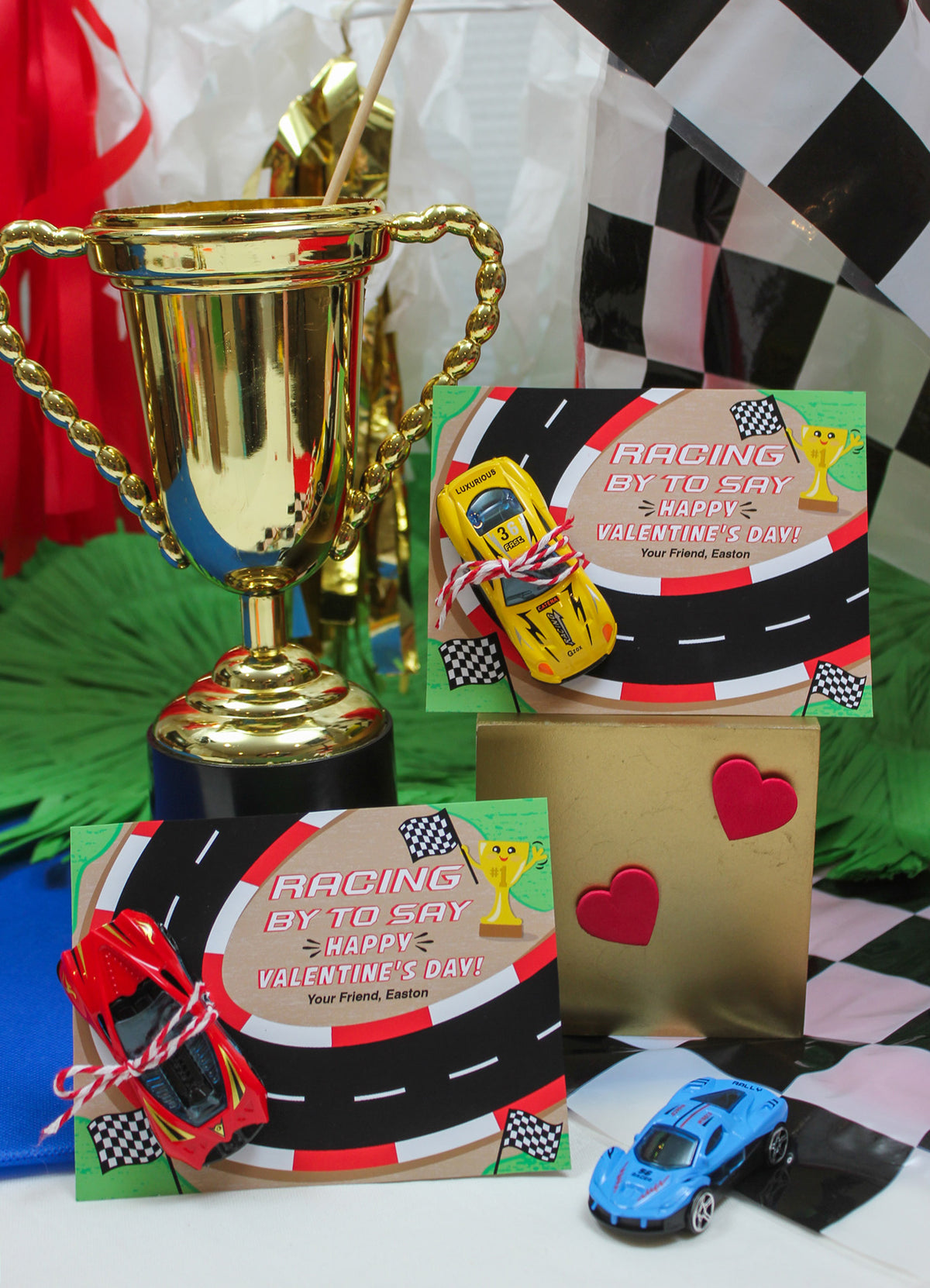 Race Track Kids Valentine