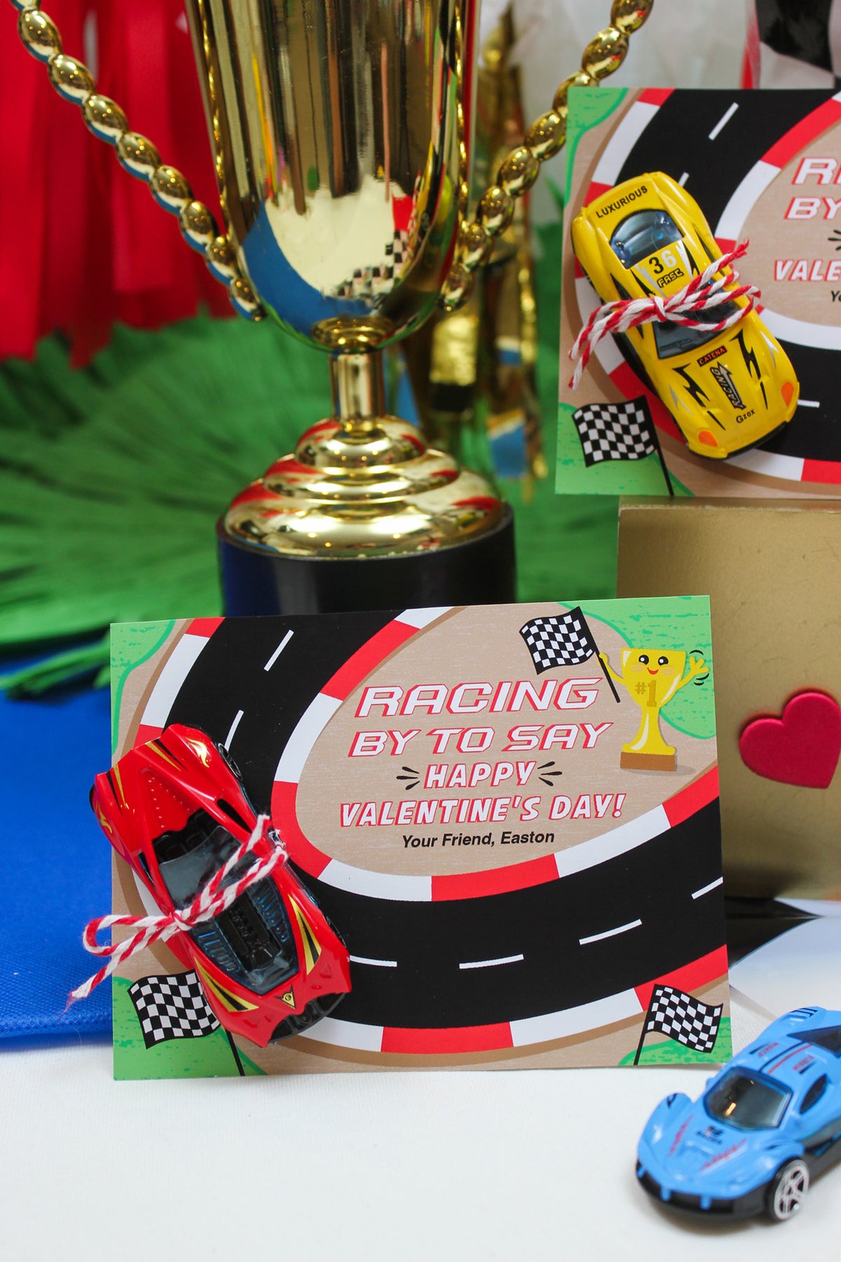 Race Track Kids Valentine