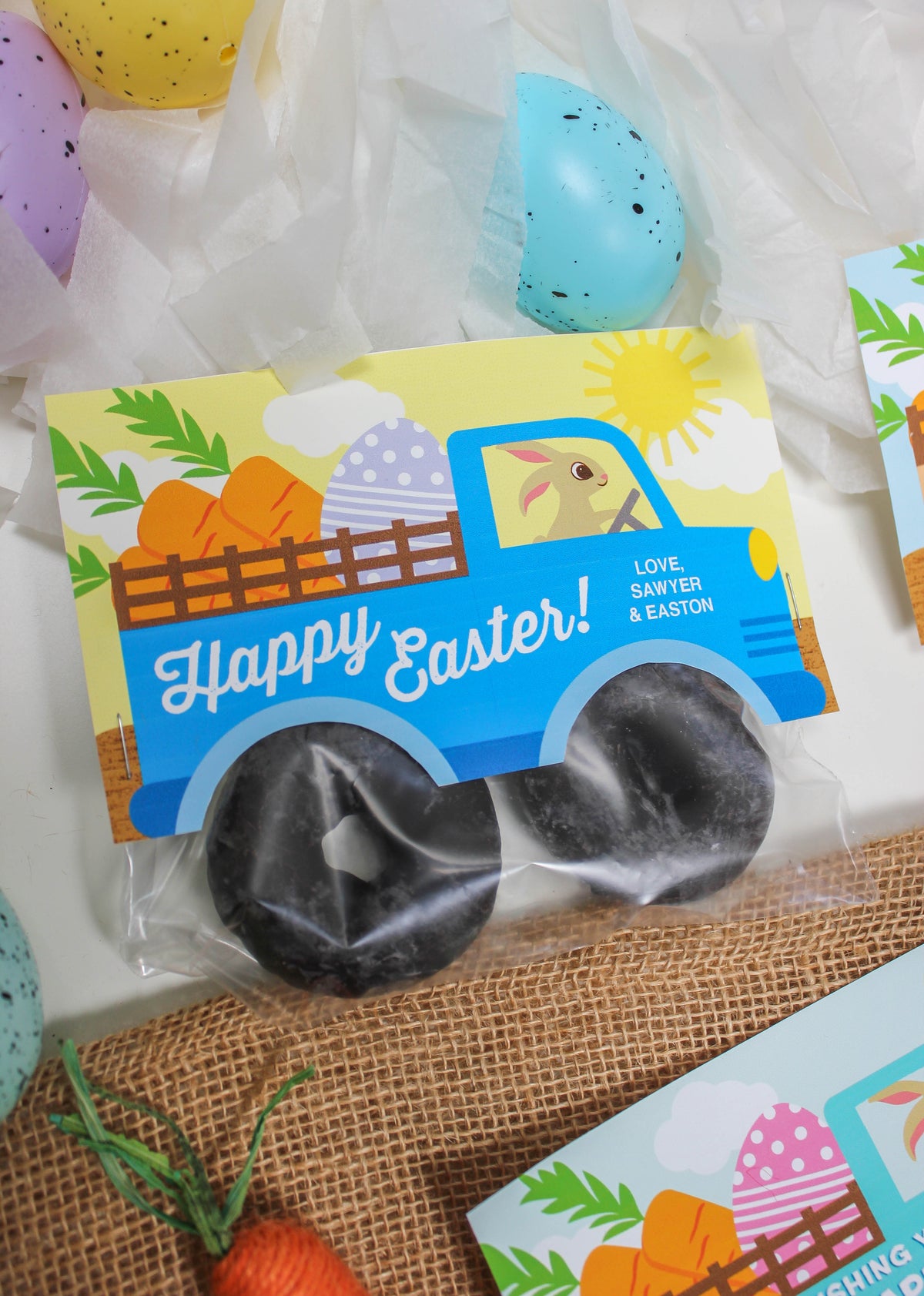 Easter Bunny Pickup Truck Donut Treats