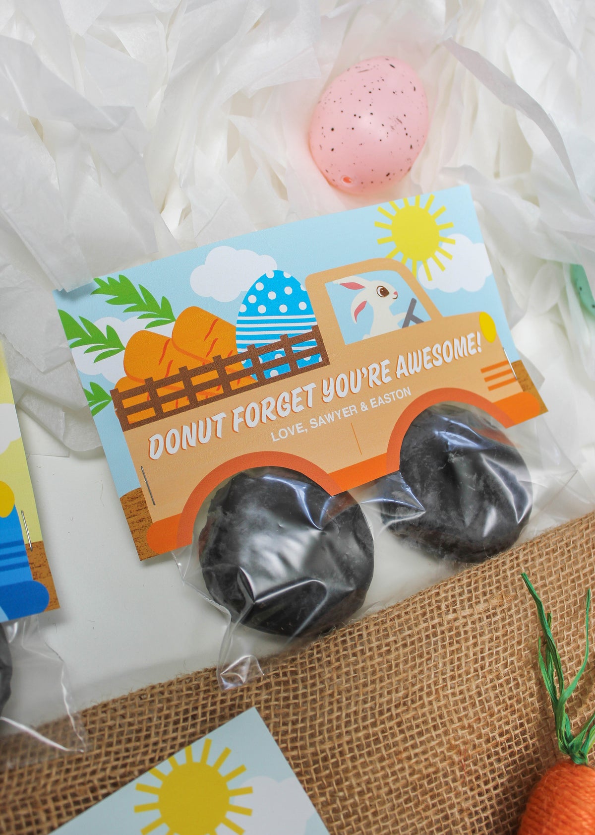 Easter Bunny Pickup Truck Donut Treats