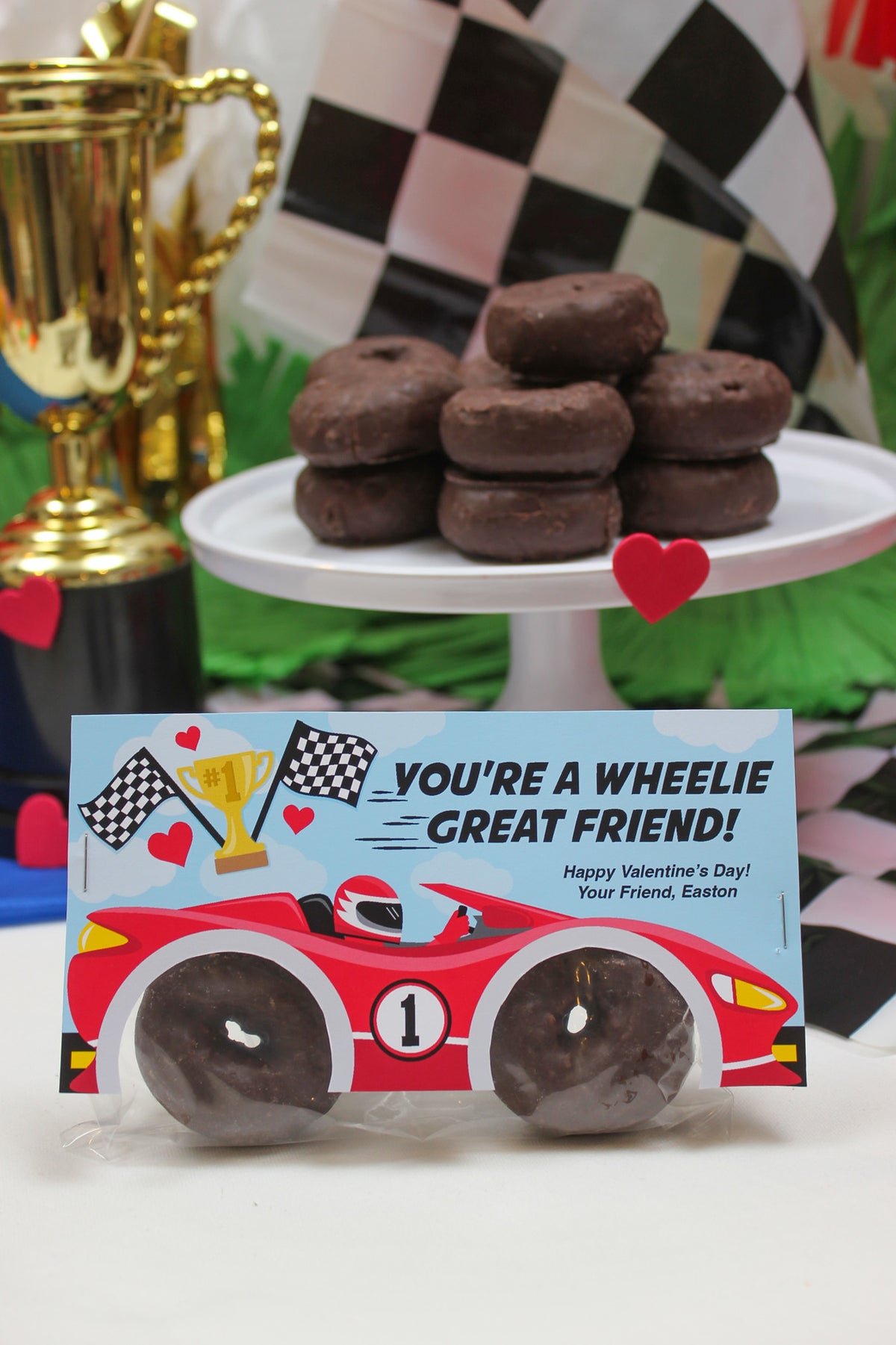 Donut Race Car Kids Valentine
