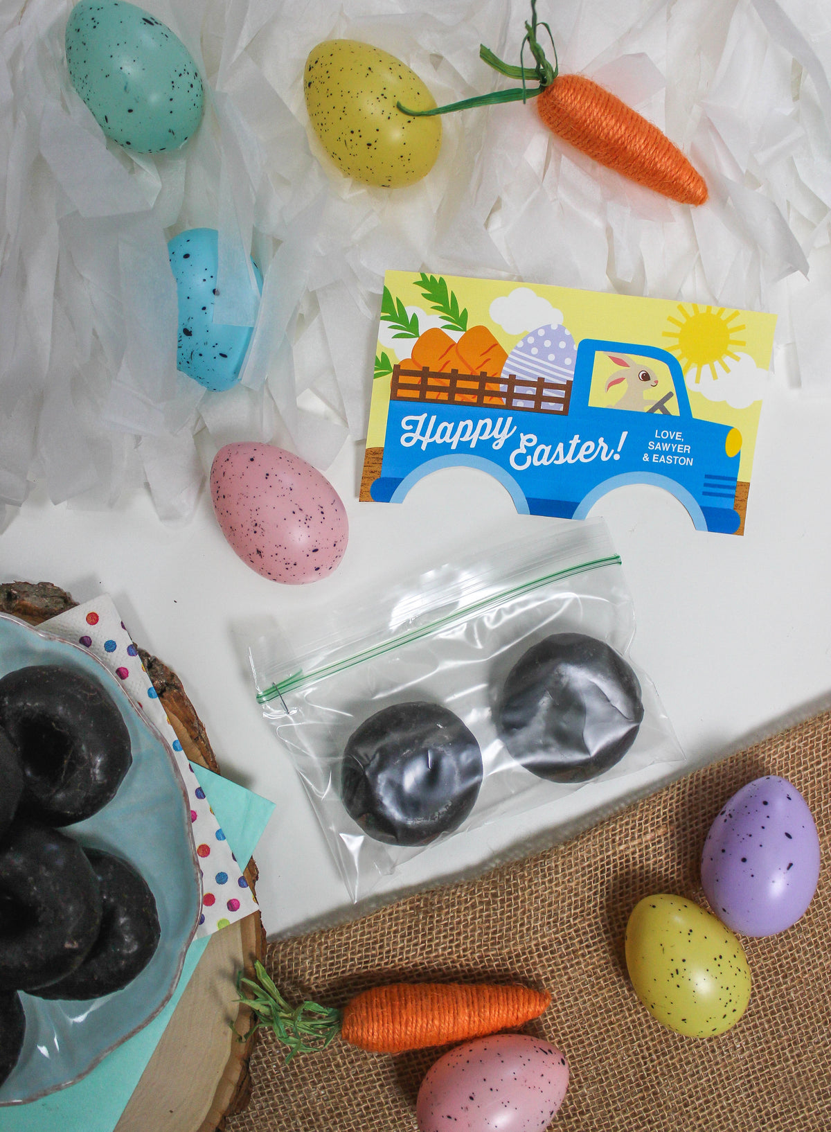 Easter Bunny Pickup Truck Donut Treats