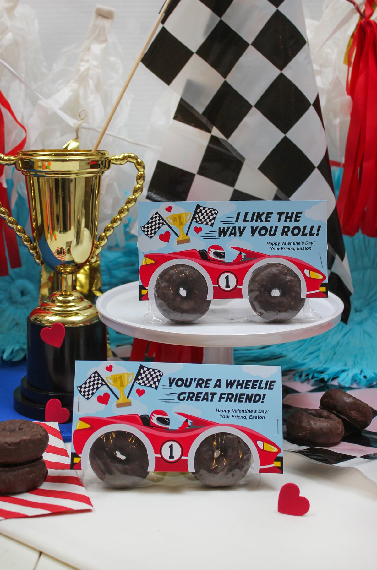 Donut Race Car Kids Valentine
