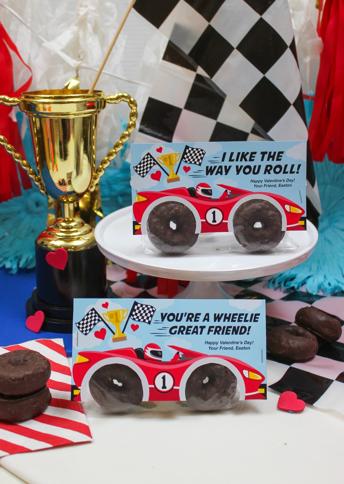 Donut Race Car Kids Valentine