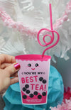 "You're My Best Tea" Bubble Tea Kids Valentine