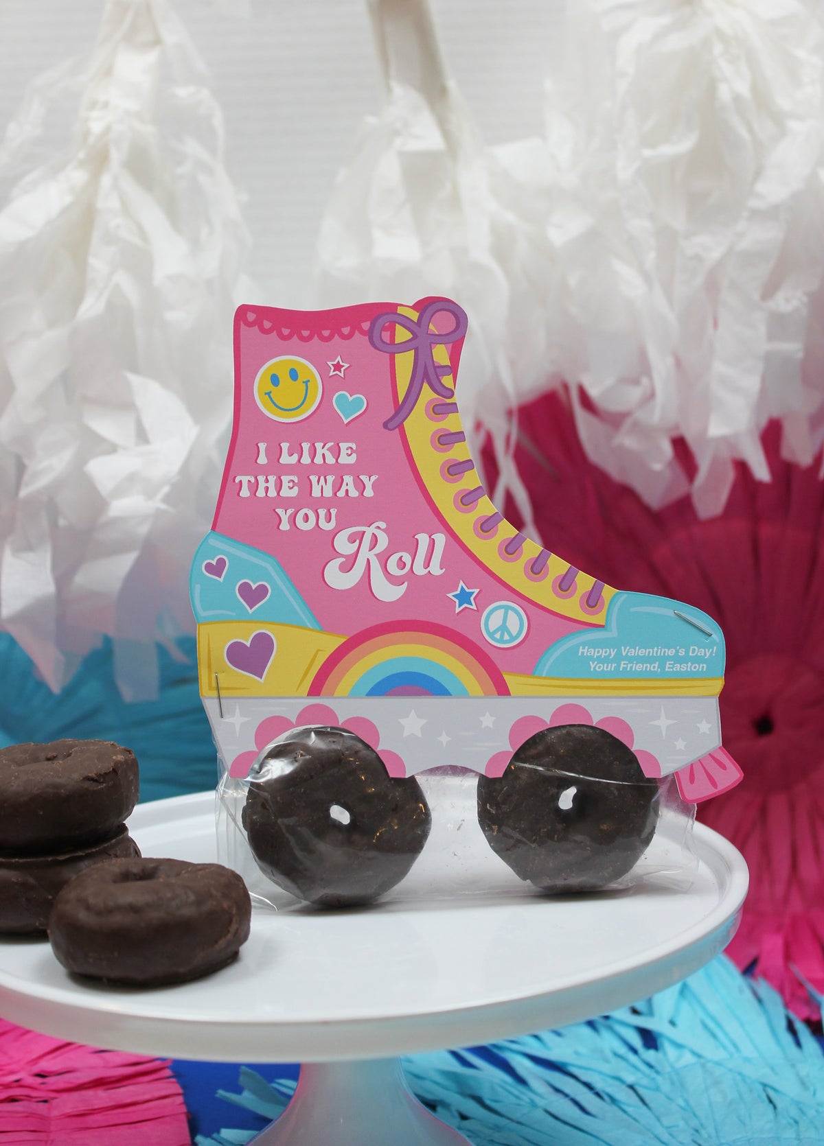 Donut Roller Skate Kids Valentine