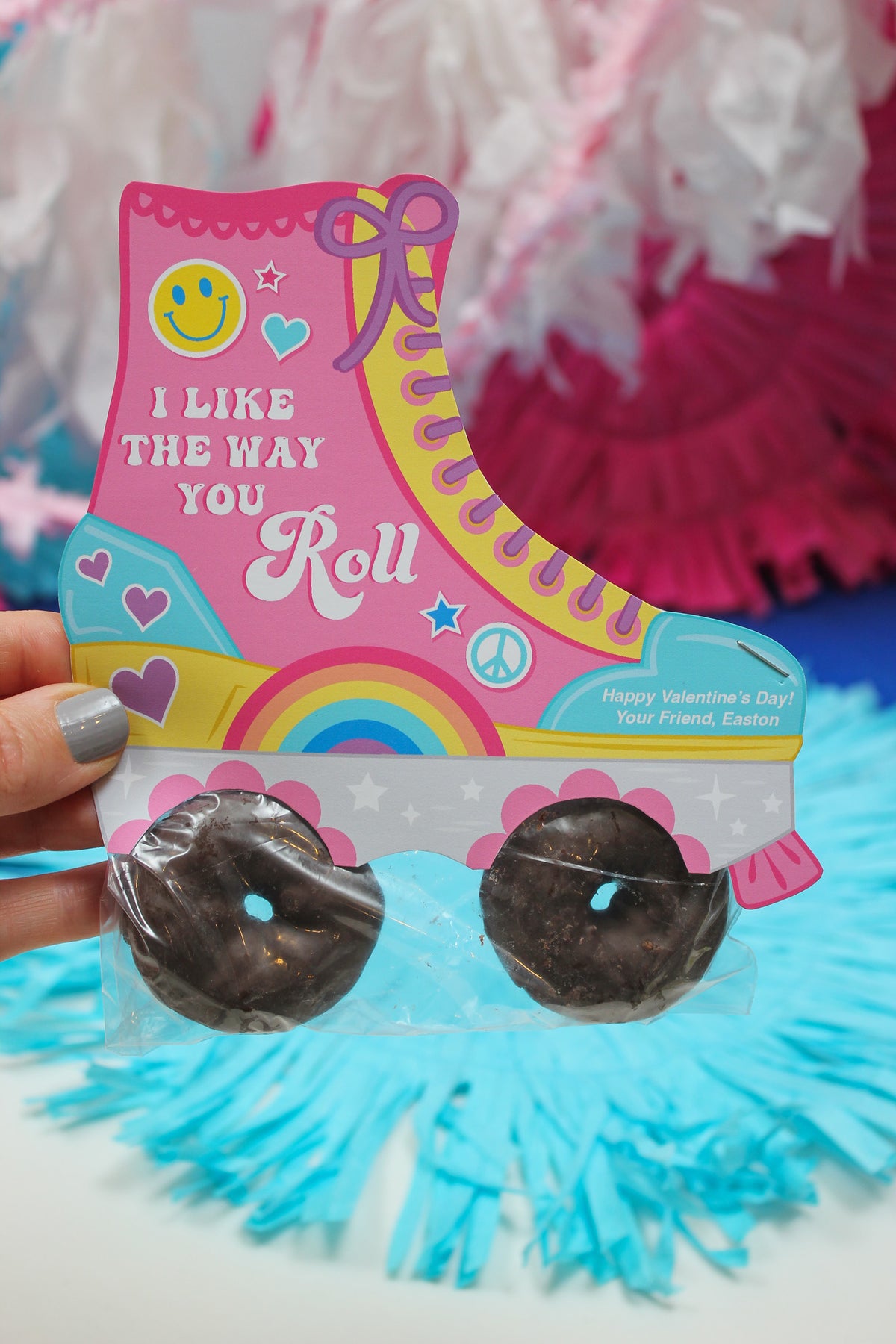 Donut Roller Skate Kids Valentine