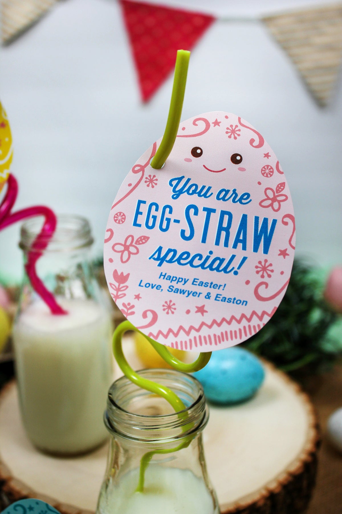 Crazy Straw Easter Gift