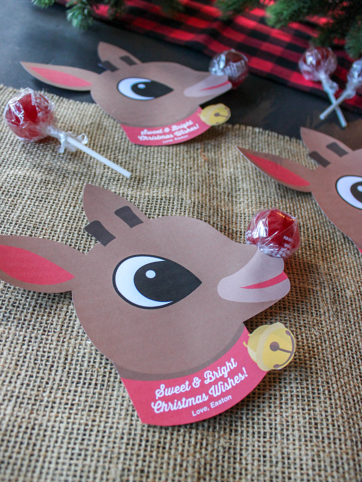 Rudolph Lollipop Nose Christmas Treat