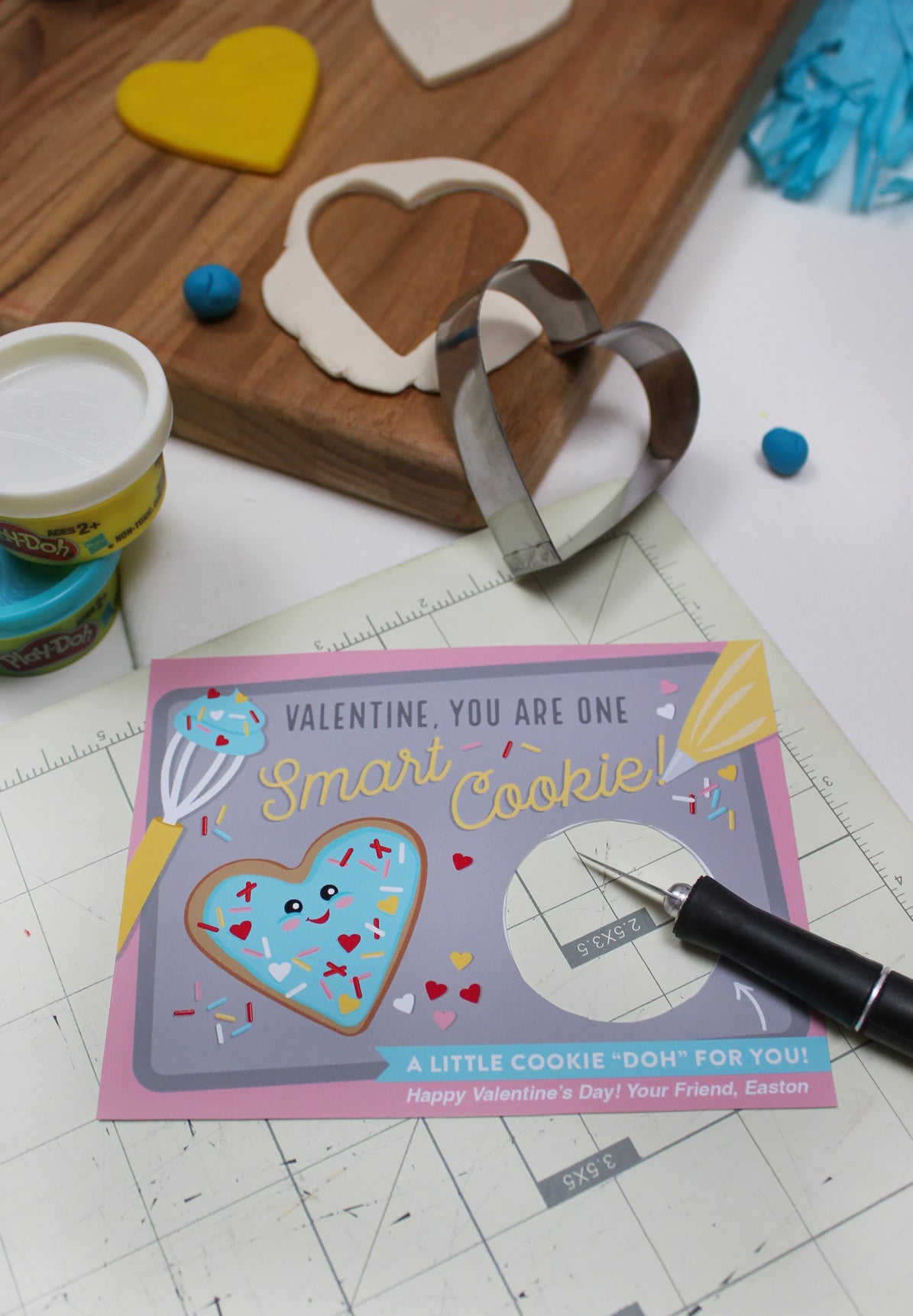 Cookie PlayDoh Kids Valentine