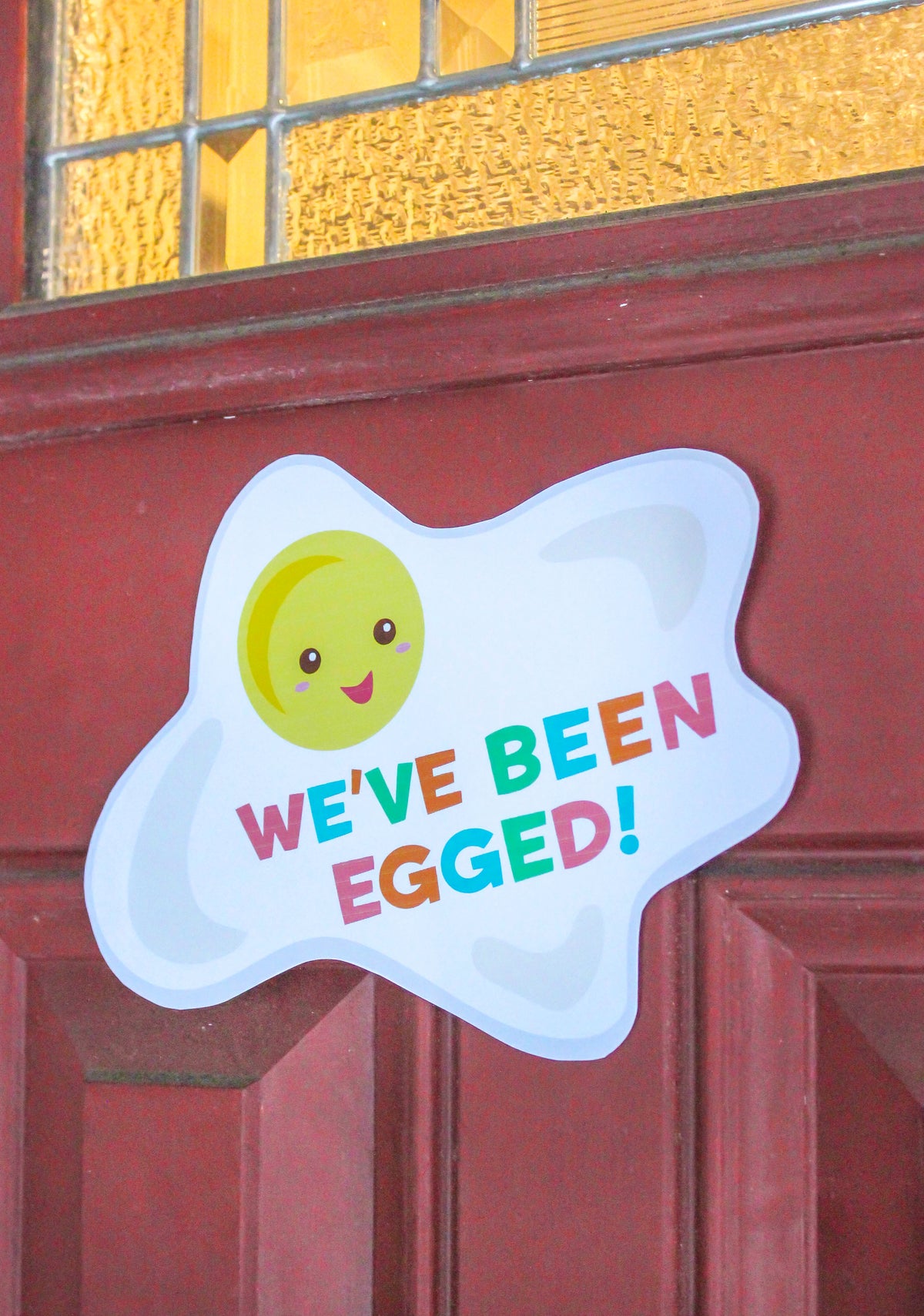 "You've Been Egged" Front Porch Easter Egg Hunt