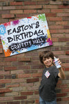 Art Birthday Party Graffiti Sign and Silly String Labels