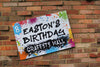 Art Birthday Party Graffiti Sign and Silly String Labels