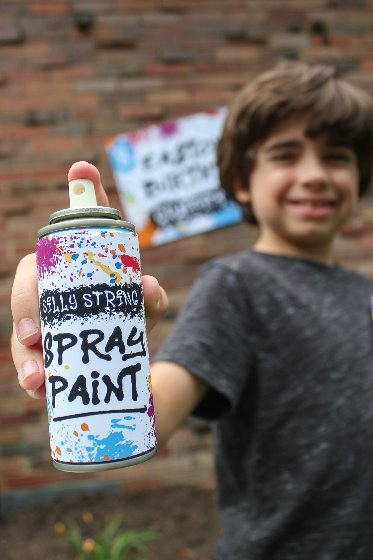 Art Birthday Party Graffiti Sign and Silly String Labels