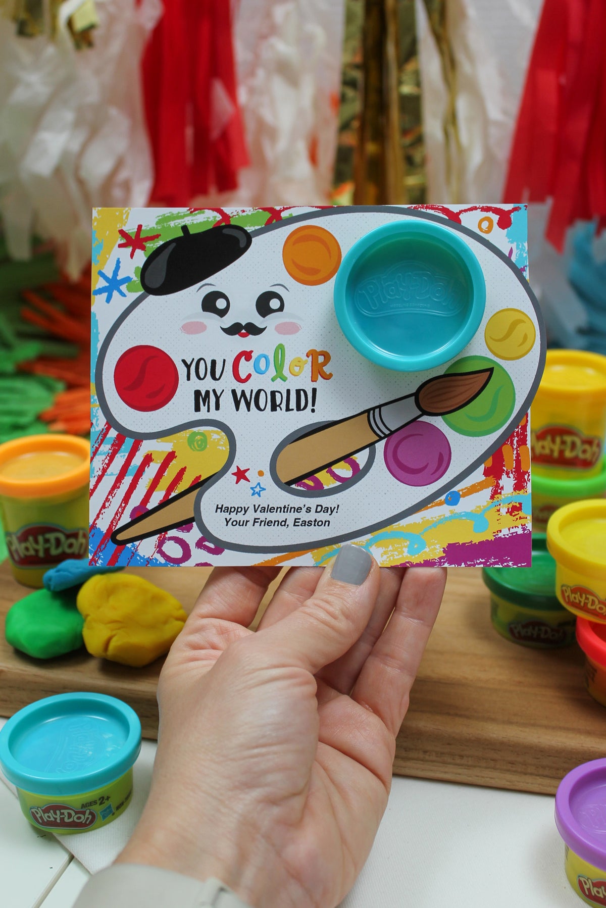 Artist PlayDoh Kids Valentine