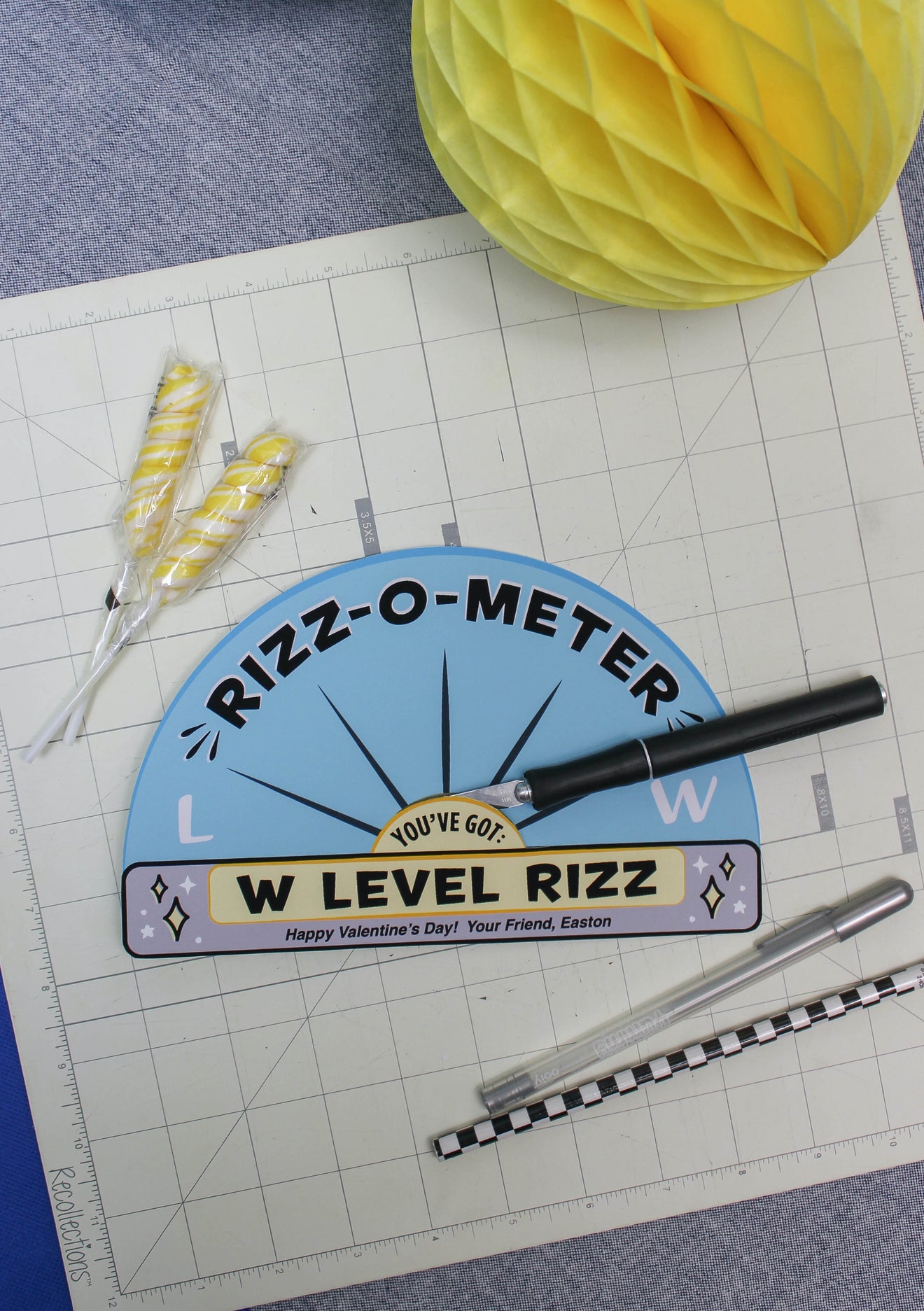 Rizz-o-meter Kids Valentine – Just Add Confetti