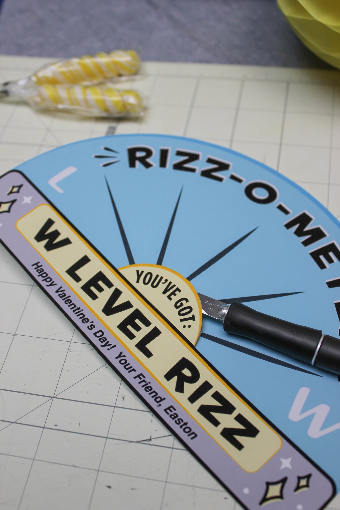 Rizz-o-meter Kids Valentine – Just Add Confetti