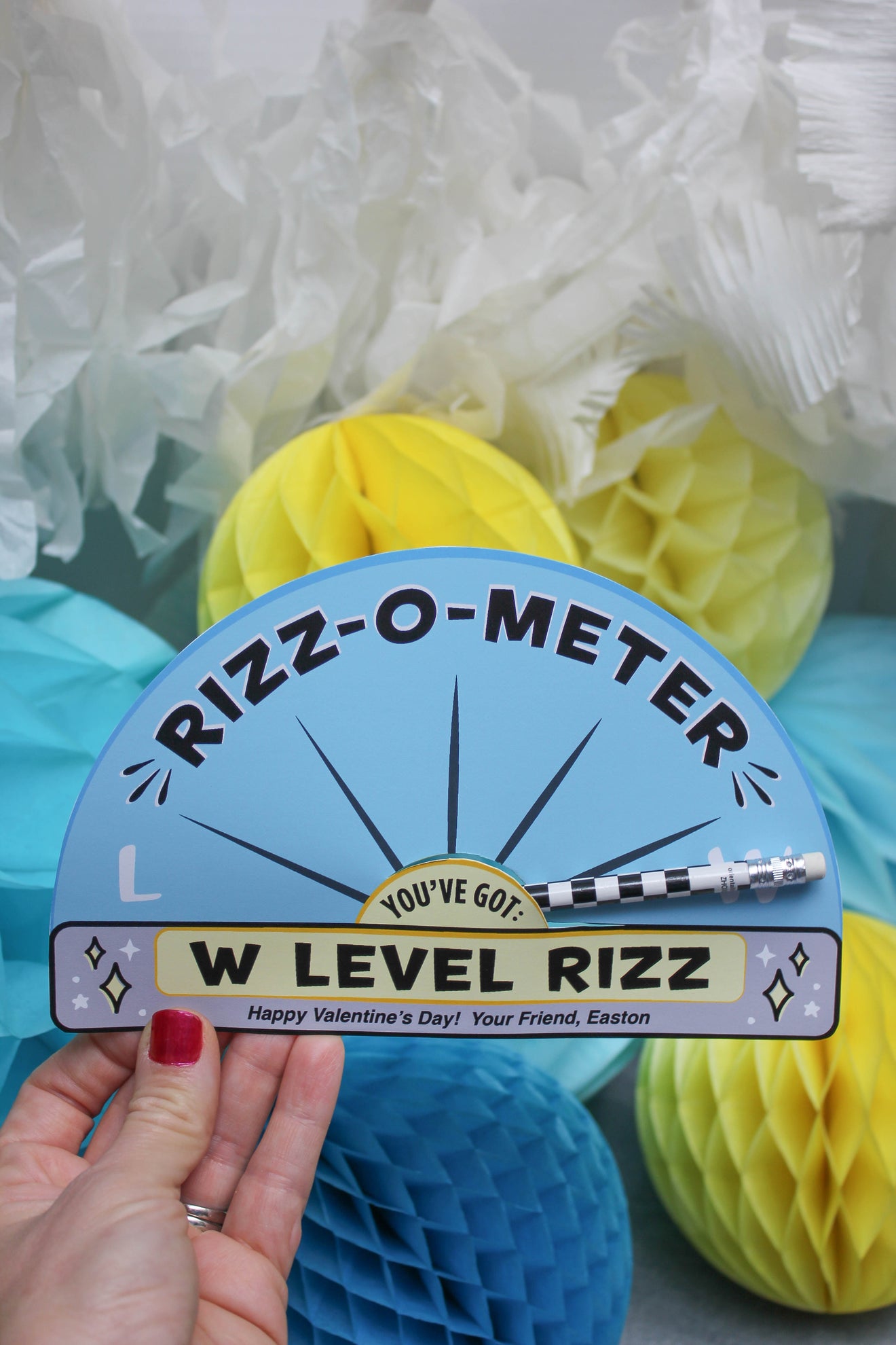 Rizz-o-meter Kids Valentine – Just Add Confetti