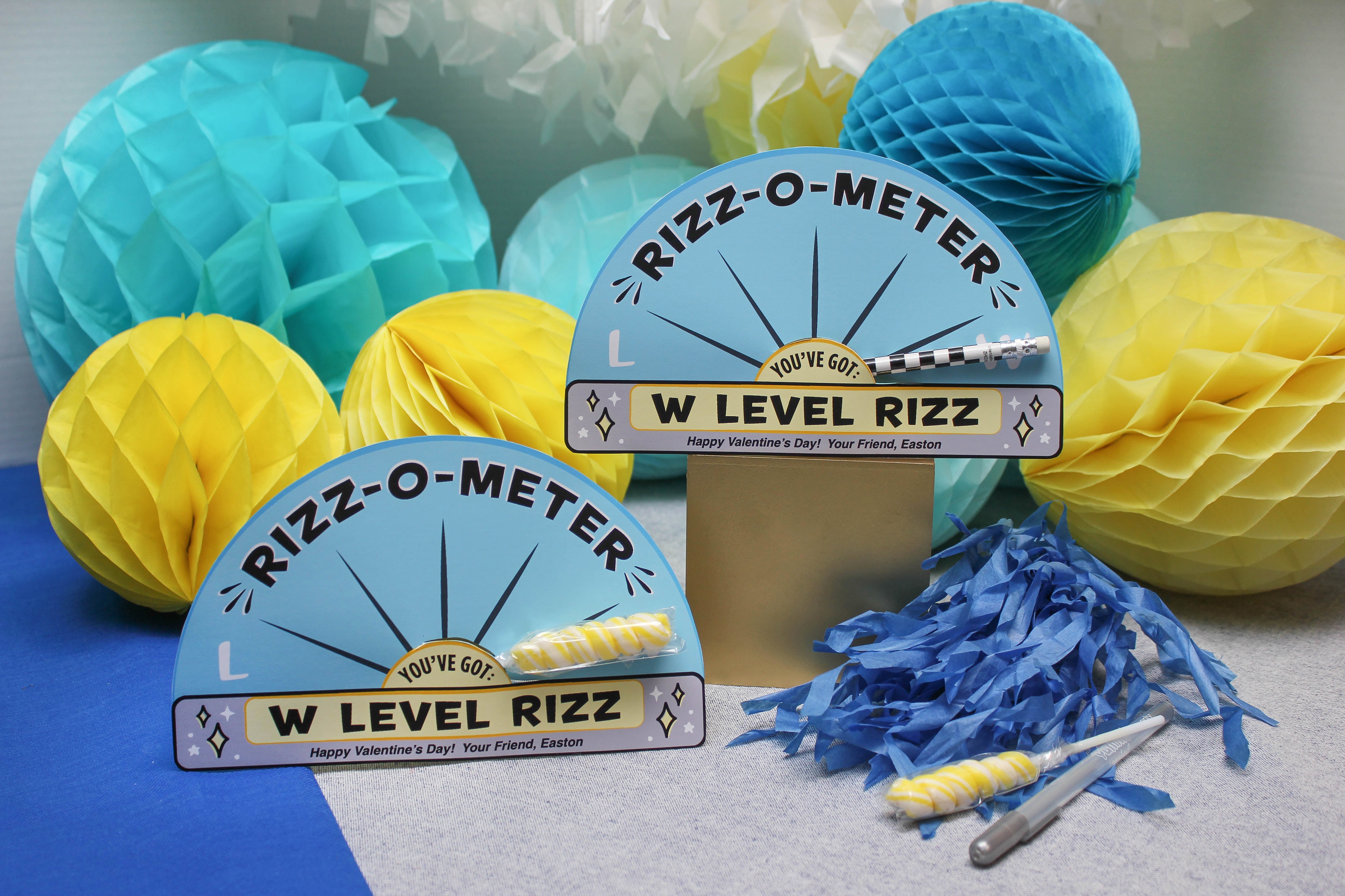 Rizz-o-meter Kids Valentine – Just Add Confetti