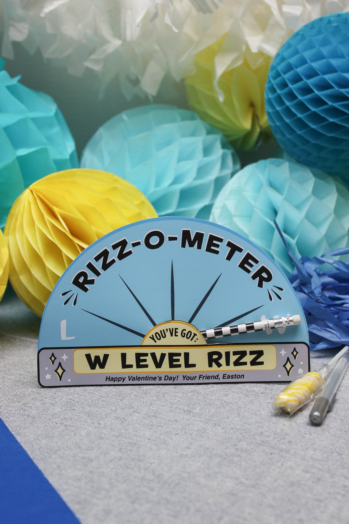 Rizz-o-meter Kids Valentine – Just Add Confetti