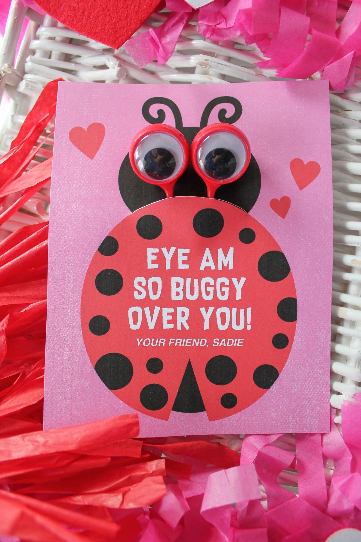 Ladybug Eyeball Finger Puppet Ring Valentine