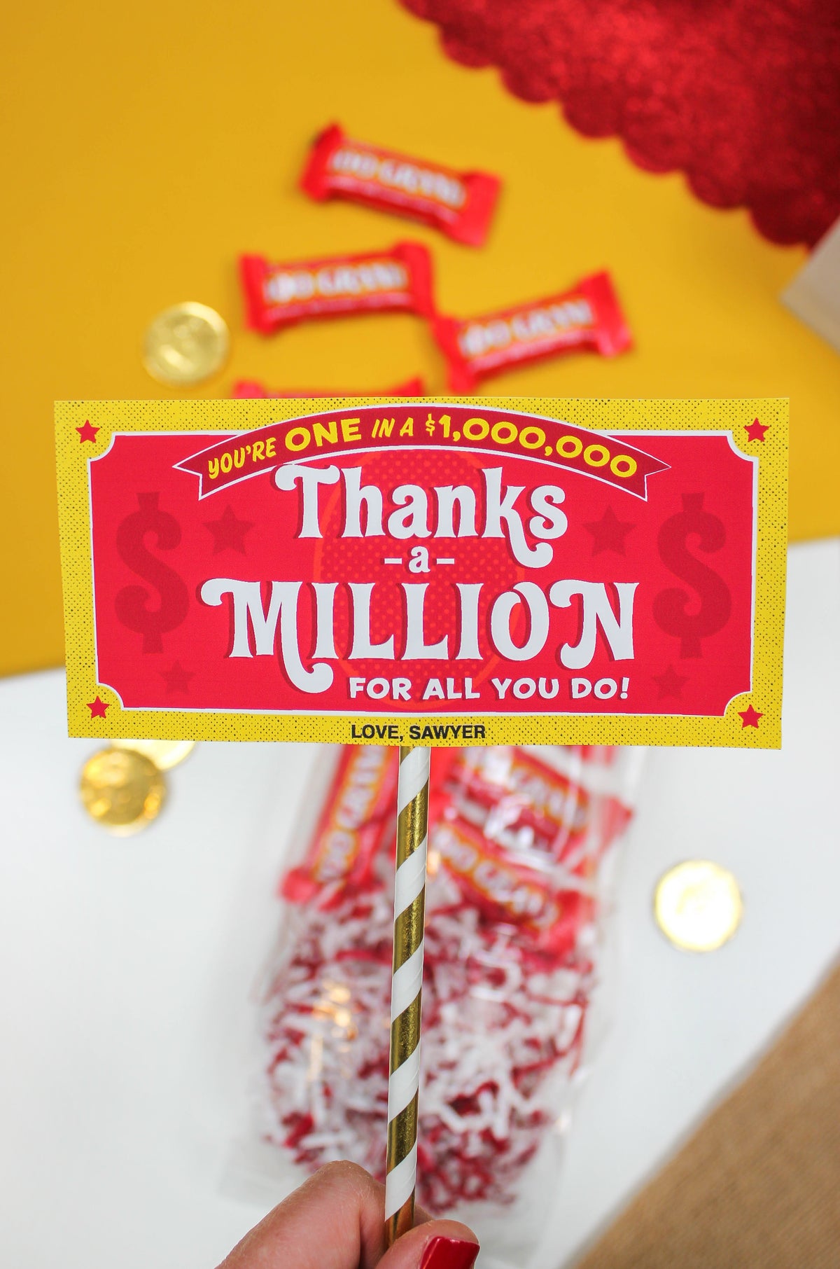 “Thanks a Million” Teacher Appreciation Candy Gift